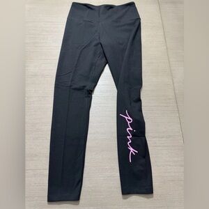 PINK Victoria's Secret Black Leggings with logo